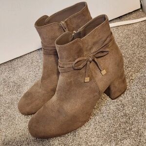 DSW Taupe Suede Ankle Booties